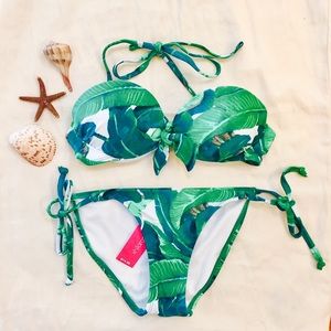 NWT XHIL TROPICAL PRINT PUSH UP BIKINI